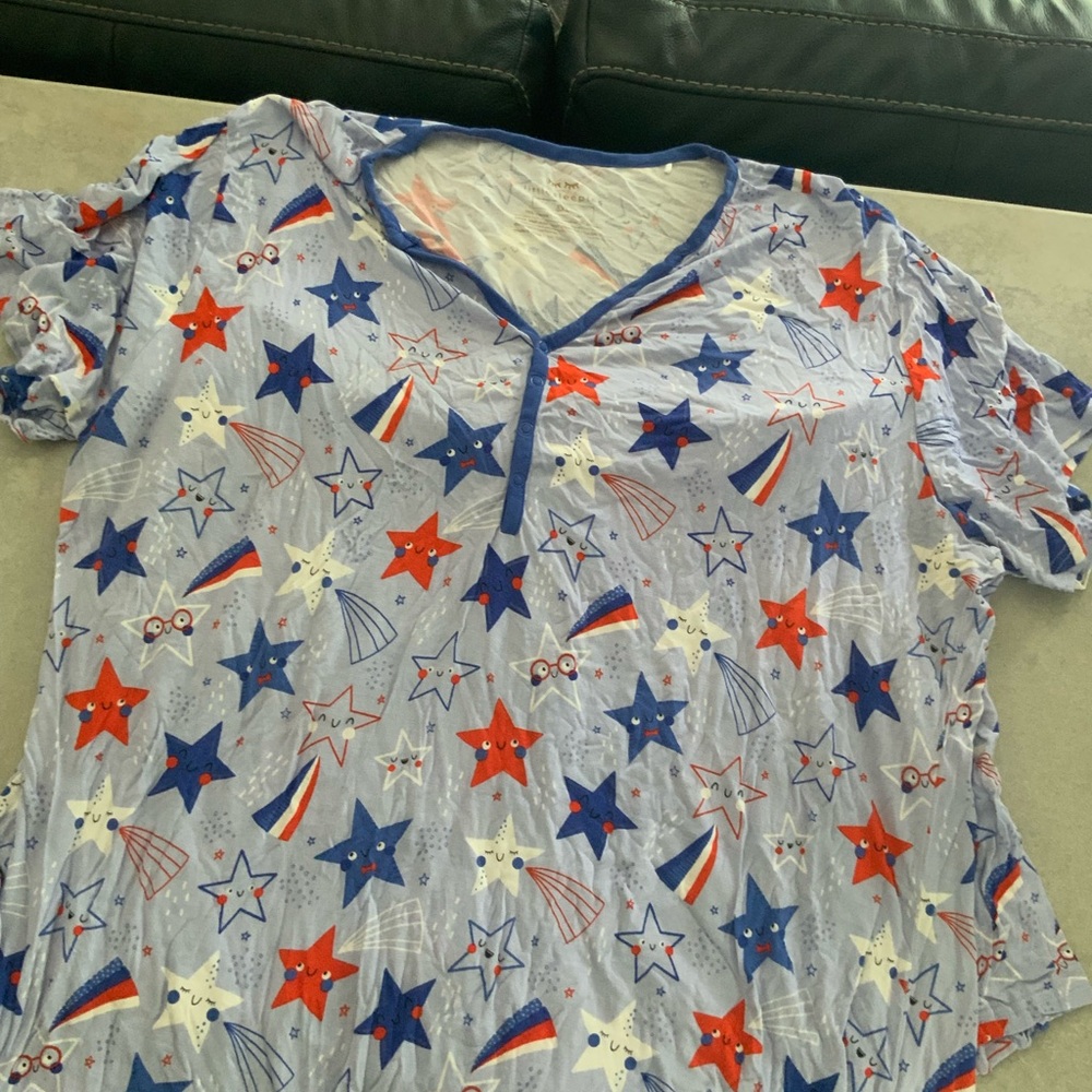 Little Sleepies Blue Stars & Stripes Pajama set